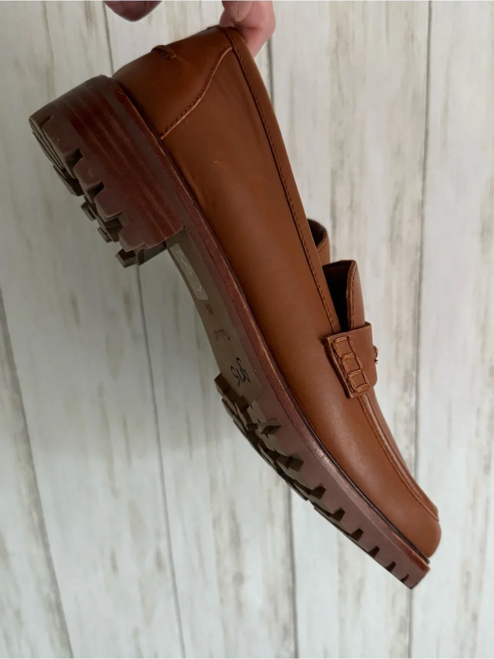 Madewell The Corinne Lugsole Loafer Brown Leather 9.5 NWOB - Picture 4 of 9